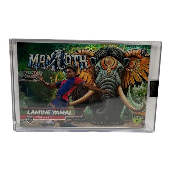 Lamine Yamal 2025 Wild Card Painted Mammoth National Exclusive Dino-Might 1/1 - Picture 1 of 2